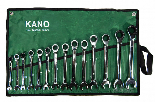 Набор ключей KANO-14pcs трещетка