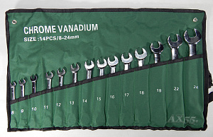 Набор ключей CHROME VANADIUM-14pcs трещетка