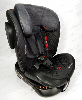 Автокресло детское Teddy Bear HВ636, 0-36 кг, группа 0+/1/2/3, экокожа чер/сер
