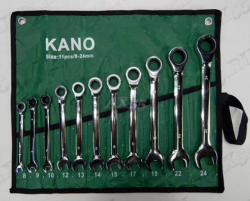 Набор ключей KANO-11pcs трещетка