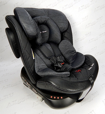 Автокресло детское Teddy Bear HВ636, 0-36 кг, группа 0+/1/2/3, экокожа чер/сер