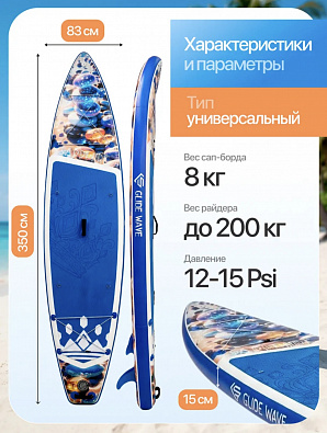 Sup board (Сапборд) Надувная доска Uwithme (350*83*15) до 200кг (полный комплект)