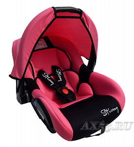 Автокресло группа 0+ (до 13 кг) Stiony, розовый